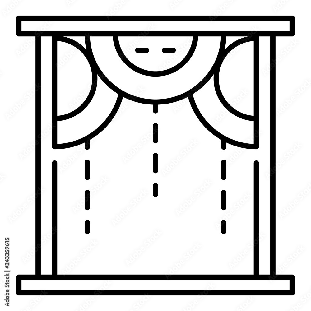 Poster room circle shade window icon. outline room circle shade window vector icon for web design isolated 