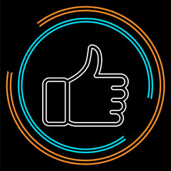 Obraz premium approved sign - thumb up symbol, ok approval