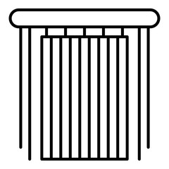 Living room louvers icon. Outline living room louvers vector icon for web design isolated on white background