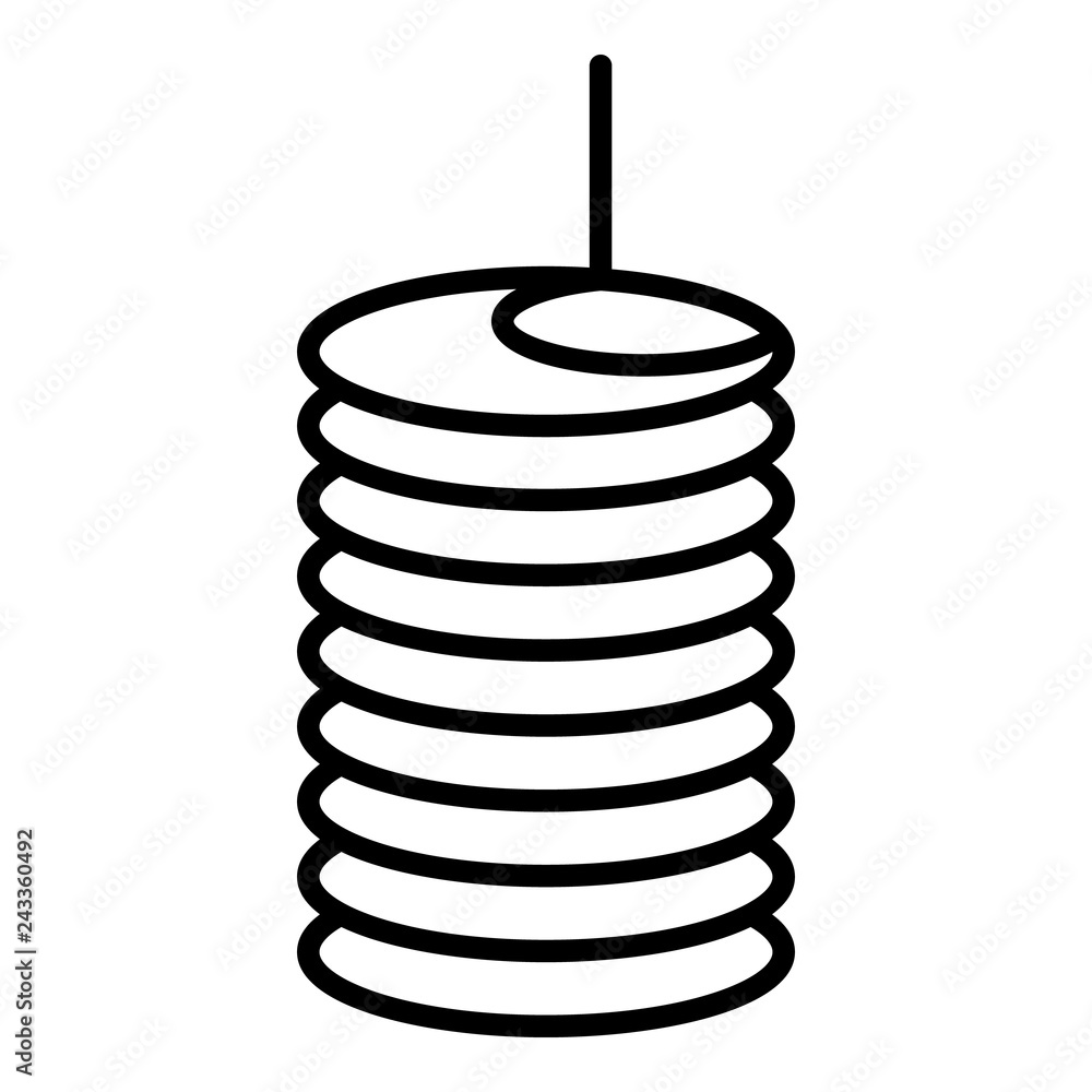 Aufkleber coil icon. outline coil vector icon for web design isolated on white background