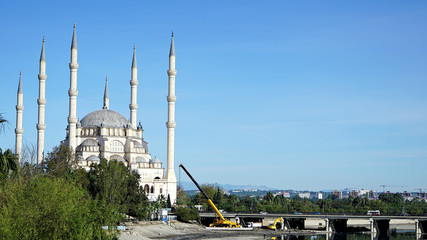 six minarets of mosque adana