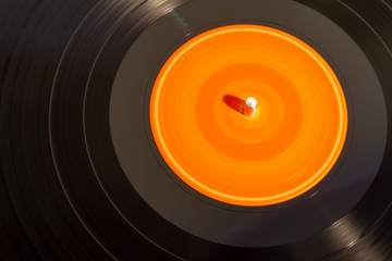 Minimalist colorful abstract lp vynil record blurred isolated 