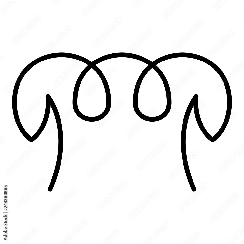 Poster abstract coil icon. outline abstract coil vector icon for web design isolated on white background