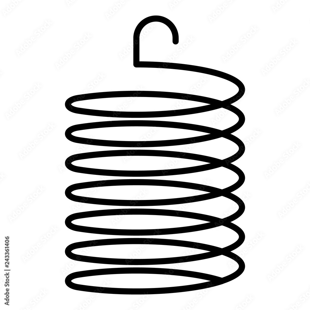 Poster shape coil icon. outline shape coil vector icon for web design isolated on white background