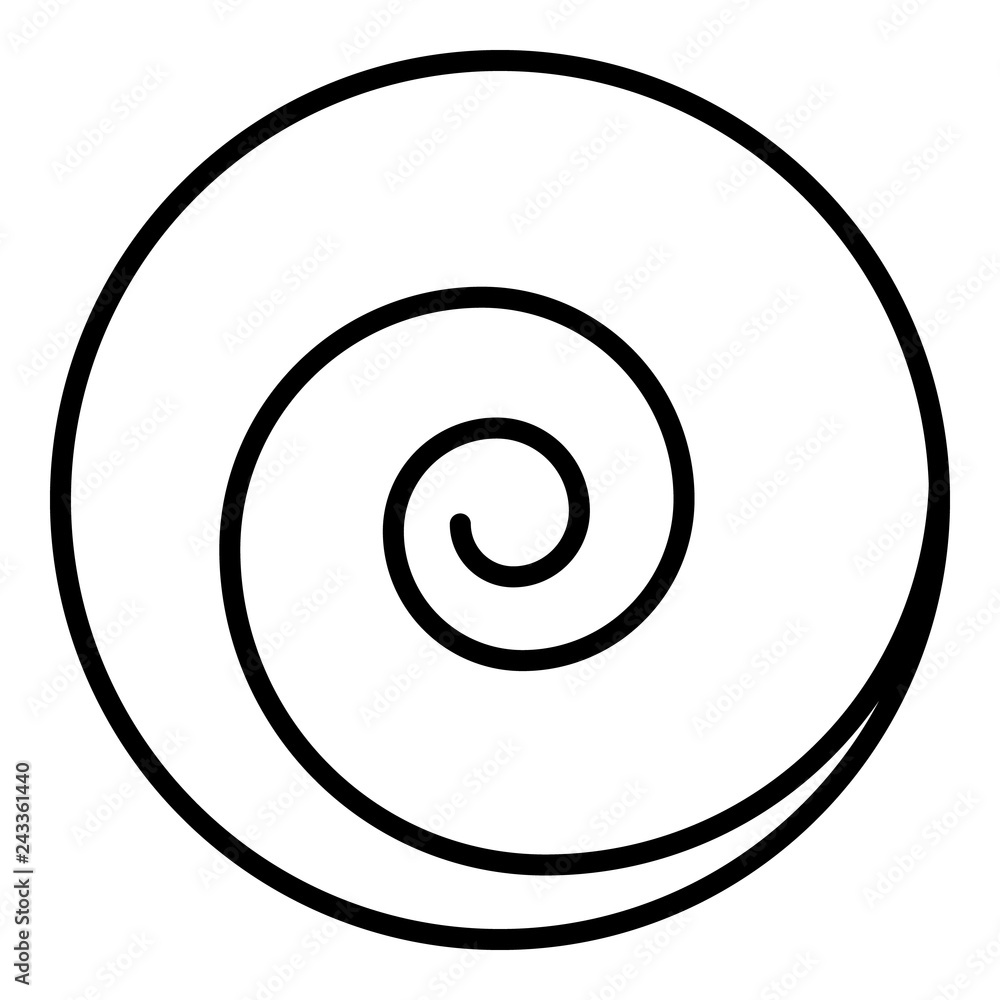 Aufkleber circle spiral icon. outline circle spiral vector icon for web design isolated on white background