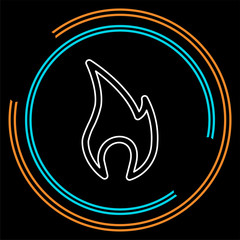 Obraz premium vector fire flames sign illustration isolated
