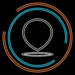 map pointer, map pin, map icon - arrow