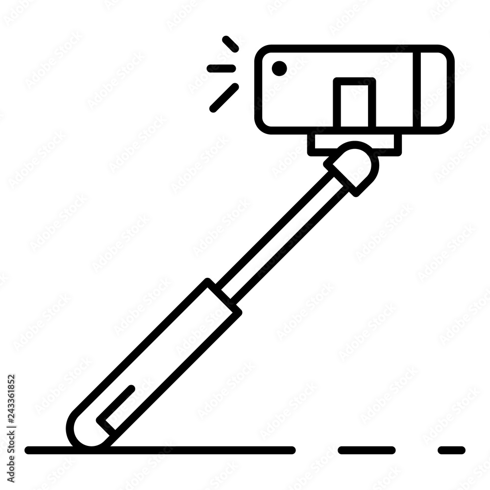 Poster modern selfie stick icon. outline modern selfie stick vector icon for web design isolated on white b