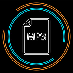 download MP3 document icon - vector file format