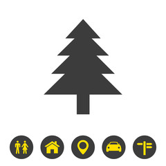 Obraz premium Tree icon on white background.
