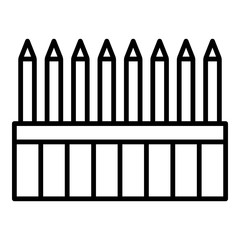 Drawing pen pack icon. Outline drawing pen pack vector icon for web design isolated on white background