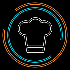 chef cap illustration - restaurant symbol
