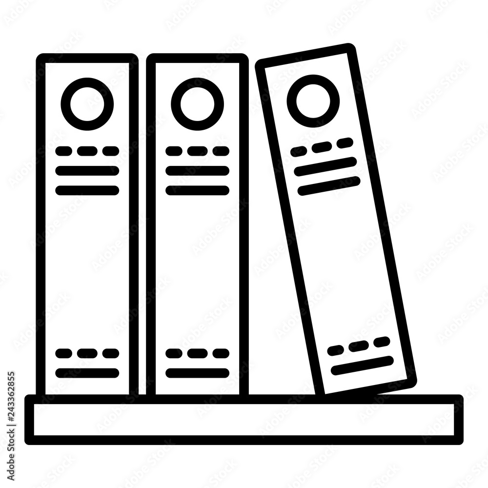 Poster office folder stack icon. outline office folder stack vector icon for web design isolated on white b