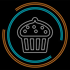 vector cupcake muffins - dessert illustration