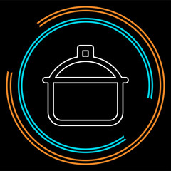 vector cooking pot - kitchen utensil