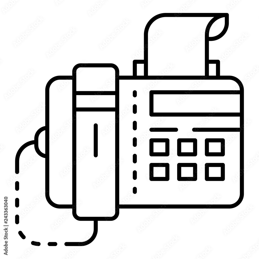 Poster fax icon. outline fax vector icon for web design isolated on white background