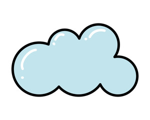 cloud weather on white background