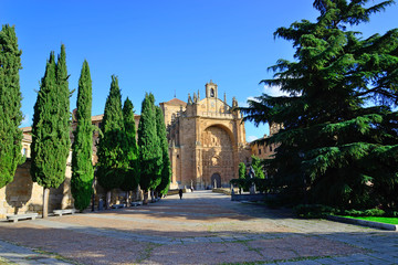 Fototapeta na wymiar Salamanca, Spain - November 15, 2018: Convent of San Esteban in Salamanca.