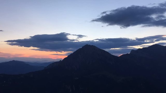 The sunset at Grigna