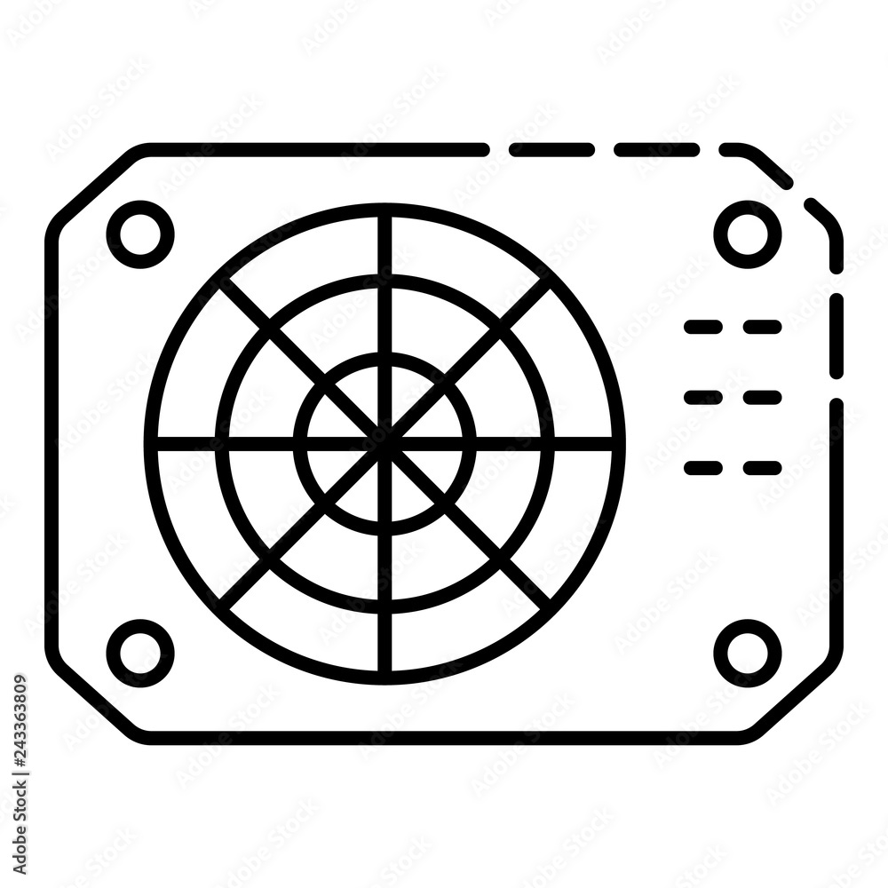 Poster conditioner box icon. outline conditioner box vector icon for web design isolated on white backgroun