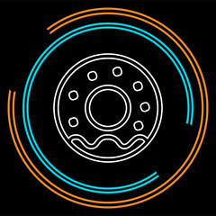 doughnut icon - cake or dessert snack