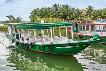 Fototapeta na wymiar Cruise boat on the river, Hoi An, Vietnam