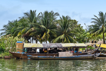 Fisherman's boat on the river, Hoi An, Vietnam
