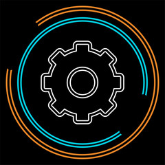 Gears settings icon - Cogwheel gear mechanism