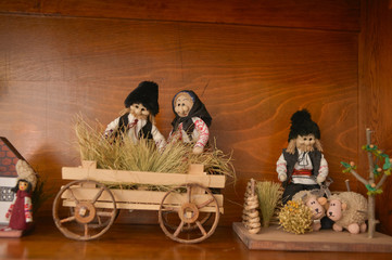 Traditional Romanian dolls in folk dress