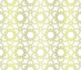 Fototapeta premium Floral Geometric Pattern. Seamless Texture Yellow Color Background. Element For Design. Vector Illustration