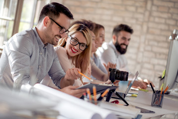 Business people working as a team at the office