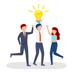 Group of business people have the idea