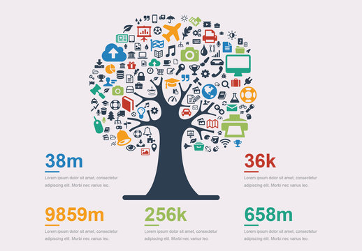 Icon Tree Infographic