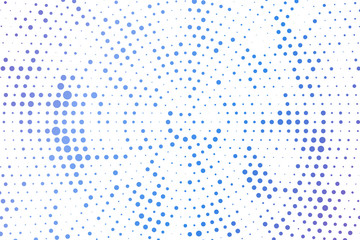 Light blue circles halftone style. Color geometric background. Vector illustration EPS 10.