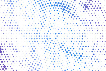 Light blue circles halftone style. Color geometric background. Vector illustration EPS 10.