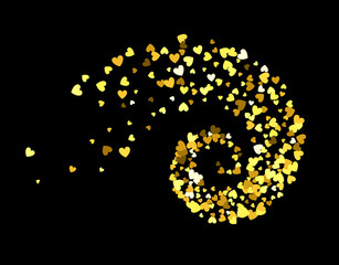 Abstract decoration vortex of hearts