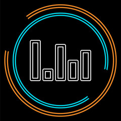 chart growing bar icon financial growth