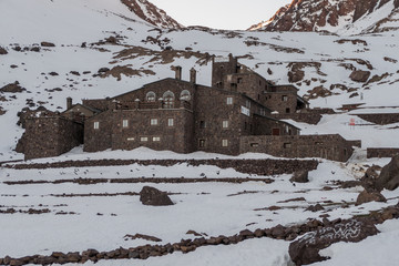 Jebel Toubkal winter ascent in high atlas mountains in morocco