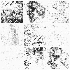 Collection of grunge textures. Vector.