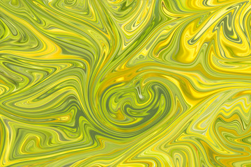 Watercolor Poisonous Background. Toxic Bright Abstraction. Fluorescent Paint. Digital Background With Liquify Flow.