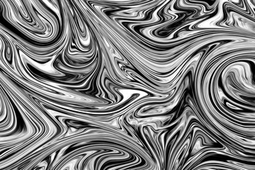 Abstract Gray Black and White Marble Ink Pattern Background. Liquify Abstract Pattern With Black, White, Grey Graphics Color Art Form. - 243371861