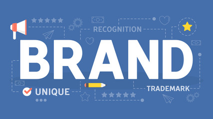 Brand concept. Unique design of a company