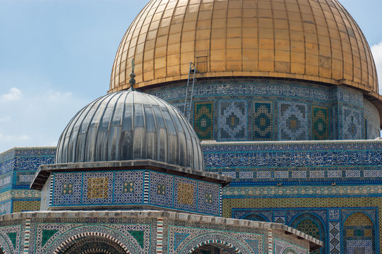 Facade of the Dome of Rock on the Temple Mount in Old Jerusalem, Israel.