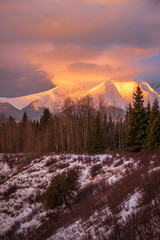 Winter Sunrise in the Mountains