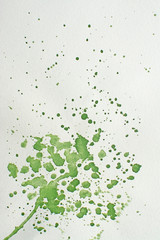 Green wet splatter watercolor background