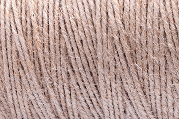 Natural jute rope, close-up background image