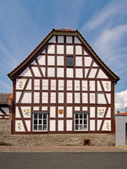 Fachwerkhaus in der Altstadt von Langendiebach, Main-Kinzig-Kreis, Hessen, Deutschland 