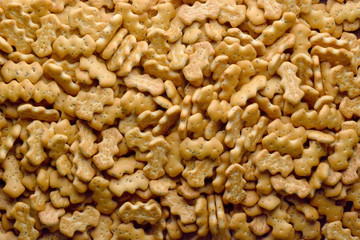 Cookies located on a flat surface occupies the entire area of the image.