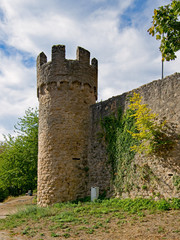 Fototapeta na wymiar Wachturm der Starkenburg in Heppenheim an der Bergstraße, Hessen, Deutschland 