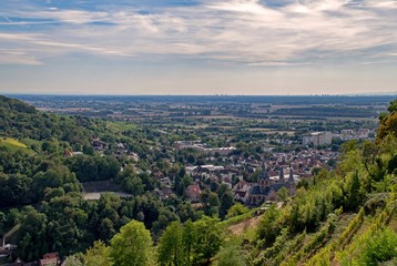 Obraz premium Blick auf Heppenheim an der Bergstraße, Hessen, Deutschland 